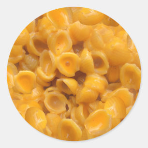 shells and cheese classic round sticker