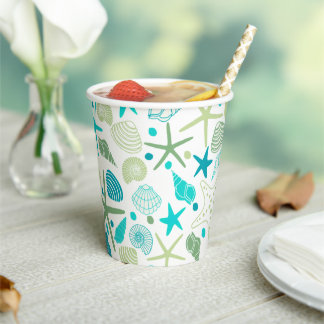 Shells and Starfish Paper cup