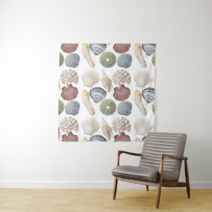 Shells Coastal Beach Tapestry