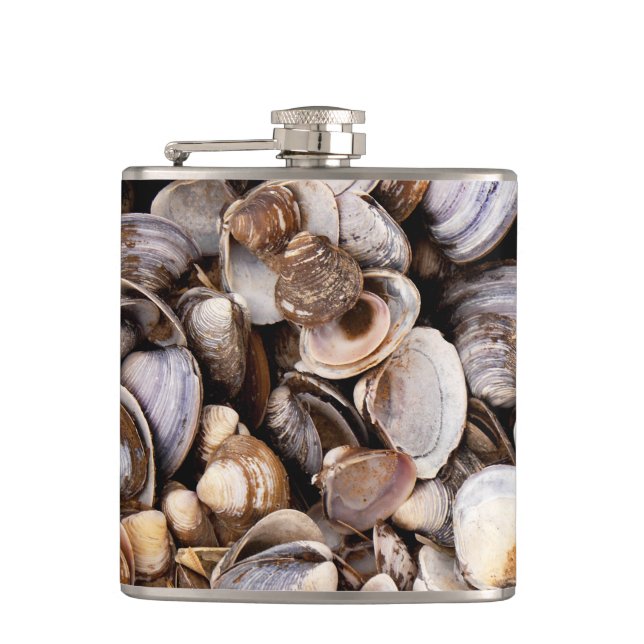 Shells in Mud Hip Flask (Front)