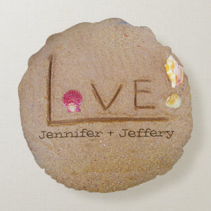 shells Love on beach custom  pillow