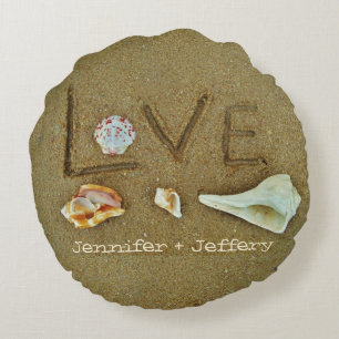 shells Love on beach custom  pillow