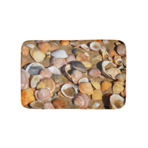 Shells On A Sandy Beach Andalusia, Spain Bath Mat