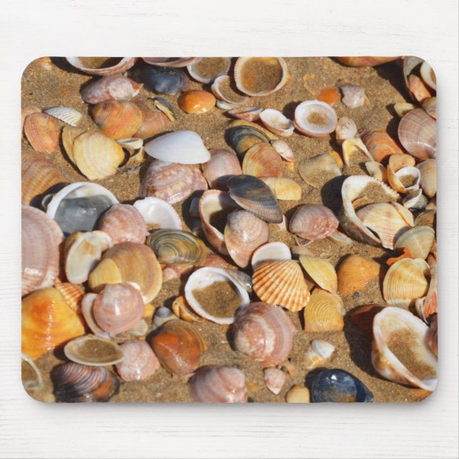 Shells On A Sandy Beach | Andalusia, Spain Mouse Mat (Front)