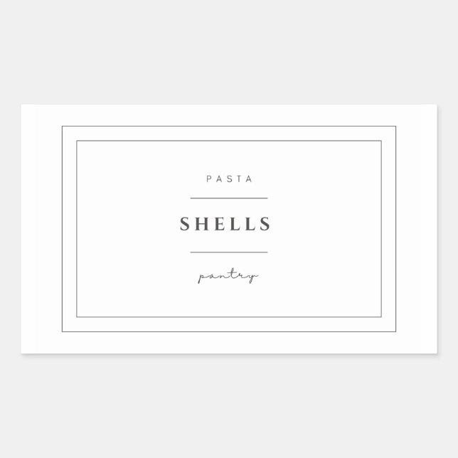 Shells Pasta Label Stickers (Front)