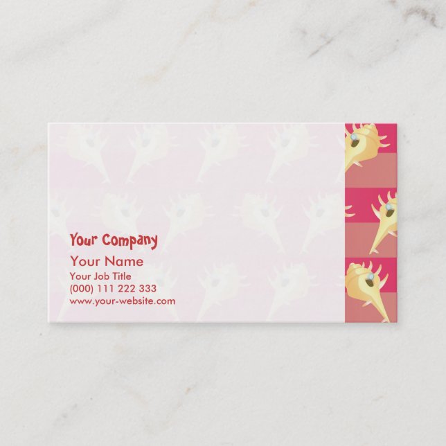 Shells pattern business card (Front)