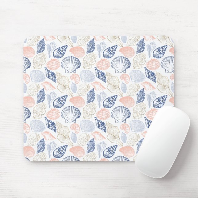 Shells Pattern  Mouse Mat (With Mouse)