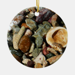 Shells, Rocks and Coral Nature Photography Ceramic Tree Decoration