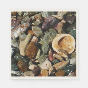 Shells, Rocks and Coral Nature Photography Napkin