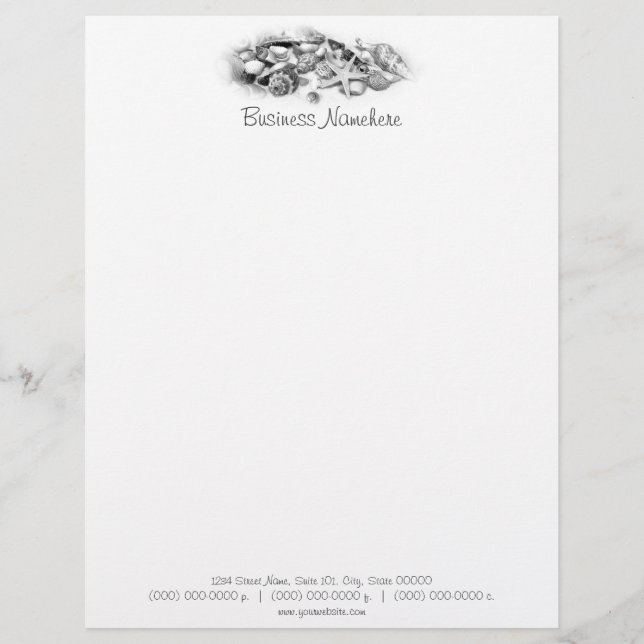 Shells & Starfish Letterhead (Front)