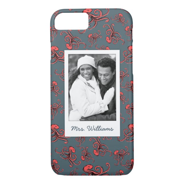 Shells & Starfish Pattern | Your Photo & Name Case-Mate iPhone Case (Back)