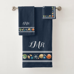 Shells & Stripes Bath Towel Set