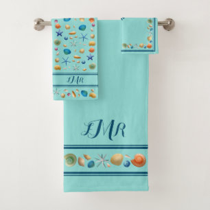 Shells & Stripes Bath Towel Set