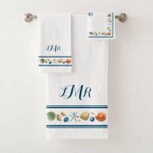 Shells & Stripes Bath Towel Set