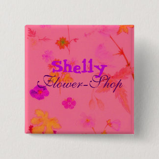 , Shelly, Flower-Shop 15 Cm Square Badge