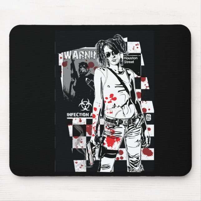 Shelly-Zombie-Hunter Mouse Mat (Front)