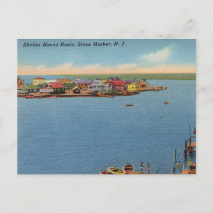 Shelter Haven Basin, Stone Harbour, New Jersey Postcard