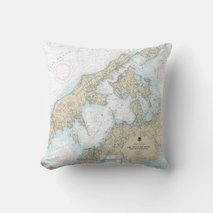 Shelter Island Sound and Peconic Bays Chart Cushion