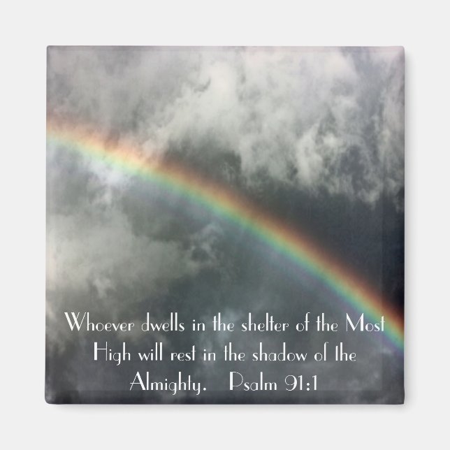 shelter of the most High bible verse Psalm 91:1 Magnet (Front)