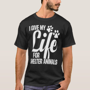 Shelter Work Animal Shelter Worker Pet Lover Cat V T-Shirt