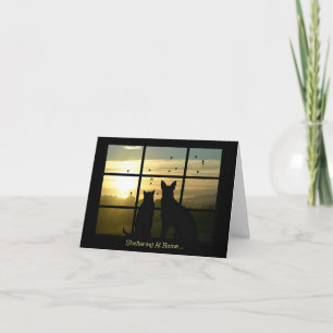 Sheltering at Home Corona Virus Thinking of You Card