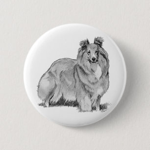 Sheltie 6 Cm Round Badge
