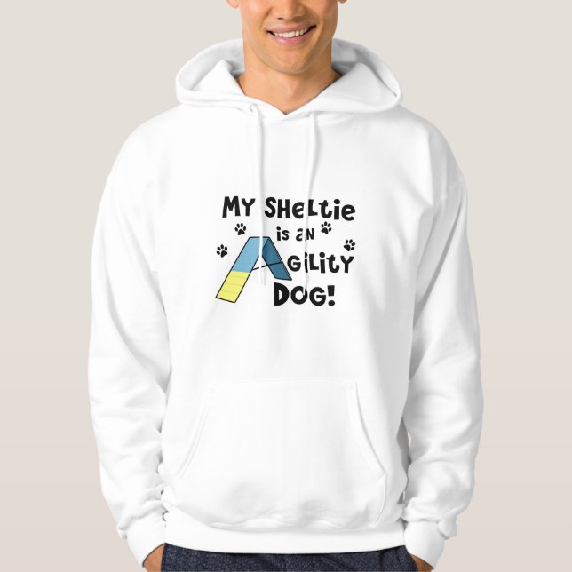 Sheltie Agility Dog Hooded Sweatshirt (Front)