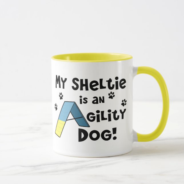 Sheltie Agility Dog Mug (Right)