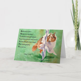 Sheltie Agility Poem Card
