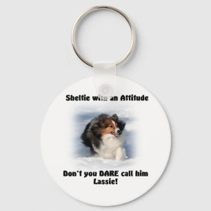 Sheltie Attitude Keychain