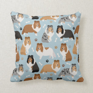 Sheltie Bones and Paws Cushion