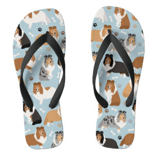 Sheltie Bones and Paws Flip Flops
