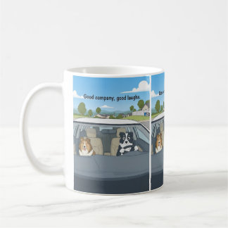 Sheltie border collie cartoon coffee mug