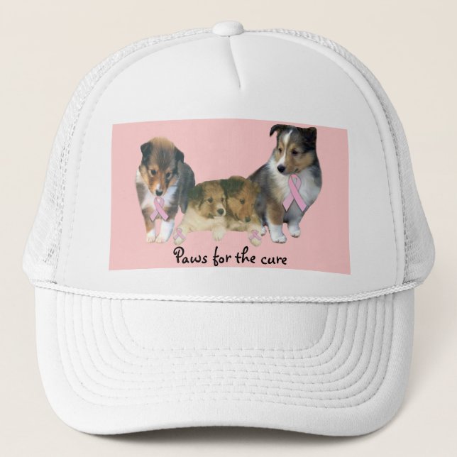 Sheltie Breast Cancer Hat (Front)