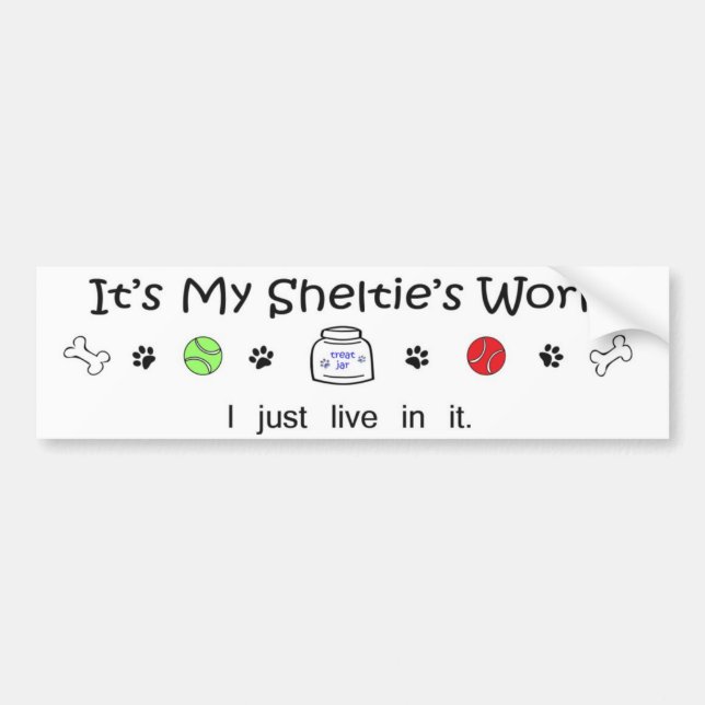 sheltie bumper sticker (Front)