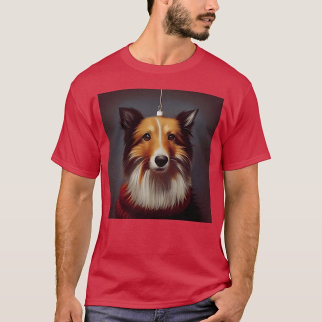Sheltie Christmas girl T-Shirt (Front)