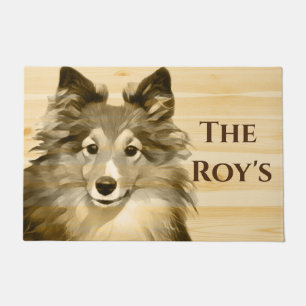 Sheltie Collie Herd Dog  add Name Doormat