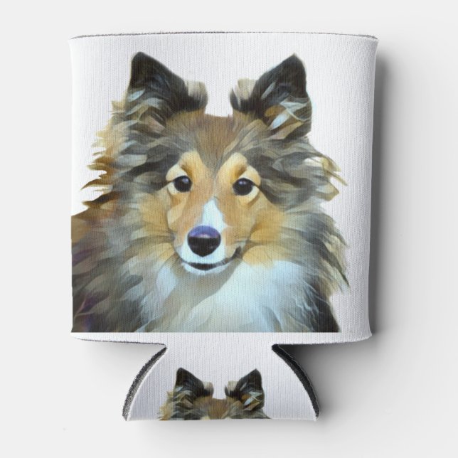 Sheltie Collie Herd Dog Can Cooler (Front)