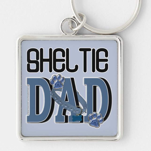 Sheltie DAD Key Ring (Front)