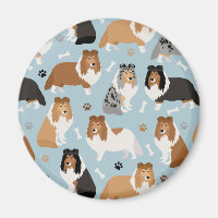 Sheltie Dog Bones and Paws