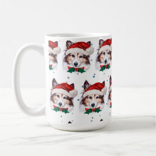 Sheltie Dog Breed Christmas Stars Coffee Mug