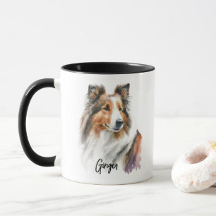 Sheltie Dog Breed Personalised Mug