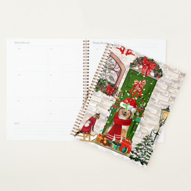 Sheltie Dog Christmas  Planner (Display)