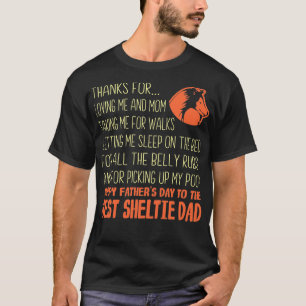 Sheltie Dog Happy Father's Day Gift T-Shirt