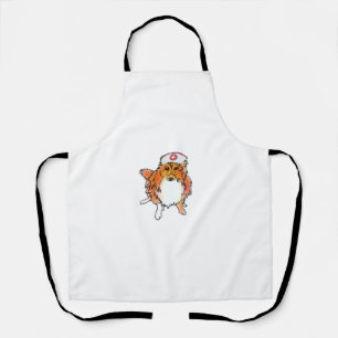 Sheltie Dog in Nurse Hat – animalsinhats Classic T Apron