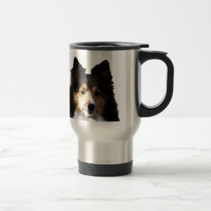 Sheltie Dog painting sketch Travel Mug