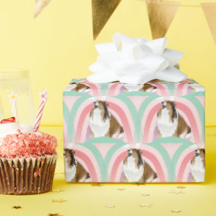 Sheltie Dog Rainbow Pink Birthday Wrapping Paper