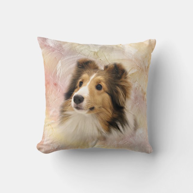 Sheltie face cushion (Front)