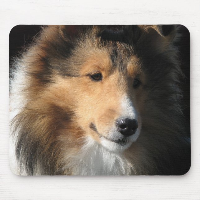 Sheltie face mouse mat (Front)