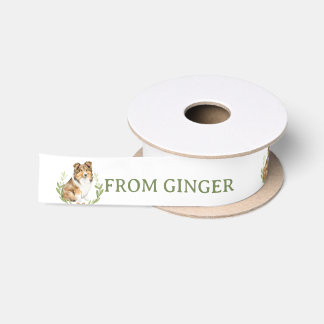 Sheltie | From the Dog | Personalised Satin Ribbon